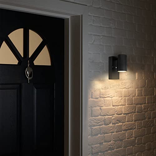 Long Life Lamp Company Black Outdoor Wall Light Dusk Till Dawn Sensor Stainless Steel IP65 ZLC089B