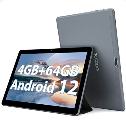 TOSCiDO Tablet 10 Inch 8 Core Android 12,4GB RAM,64GB,8000 mA Battery,Dual SIM 4G LTE,WiFi,BT5.0,GPS,Google GMS Certified Tablet PC With Tablet c