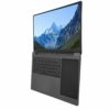 Aeun Laptop, 4 Core 4 Thread Laptop Computer Front 0.3MP Camera Dual Screen M.2 2280 100-240V 16G LPDDR4 N5095 Processor for Office (UK Plug 16G+