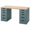 LAGKAPTEN/ALEX Desk,140x60 cm, durable and easy to care for. Desks for home. Desks & computer desks. Tables & desks. Furniture. (White)