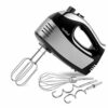 VonShef Hand Mixer Electric Whisk – Food Mixer for Baking with 5 Speeds, 400W, 2 Stainless Steel Beaters, 2 Dough Hooks & Balloon Whisk, Easy Cle