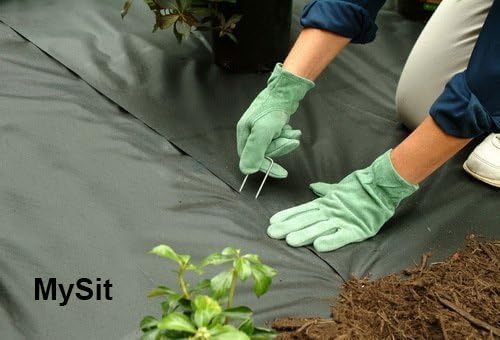 MySit 50x 6-Inch Galvanized Ground Garden Staples Stakes Pins, Lawn Landscape Staples Weed Fabric Staple, Heavy-Duty 11 Gauge Anti-Rust Steel Sod