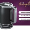 Andrew James Electric Kettle, Matte Black, Fast Boiling, Cordless, Large 1.7L Jug, 3000W, Reusable Filter, Quiet Dry Boil Protection, Modern, Com
