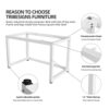 WALNUT 110 x 60cm Office Desk Computer Table Laptop Metal Steel Frame Easy Assemable Home Office Workstation (Color : A)