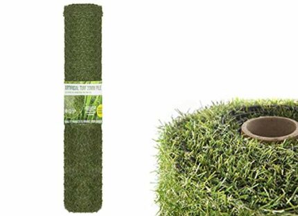 4m x 1m Roll 20mm Pile Height Carpet Artificial Grass Astro Garden Lawn High Density Fake Turf, Dark Green