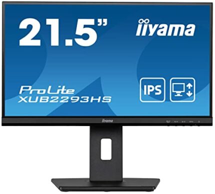 iiyama XUB2293HS-B5 21.5 Inch IPS LCD with Slim Bezel, 4ms, Freesync, Full HD 1920x1080, 1x HDMI,1 x DisplayPort, TCO Certified, 2 x 2W Speakers,