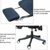 EYHLKM Ergonomic Office Chair, Reclining Office Chair with Lock Function and Lumbar Support, Executive Office Chair with Headrest