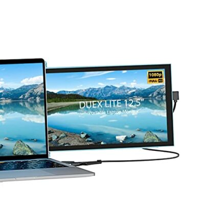 Duex Lite Mobile Pixels (Sky Blue) - Portable Laptop Monitor for On-the-Go, Compatible with Windows/Mac/Chromebook, Lightweight and Easy to Use -