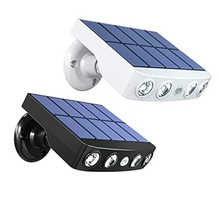 Blue_Bone 2 Pack Solar Lights Outdoor Solar Motion Sensor Security Lights with 3 Modes 120° Wide Angle Solar Powered LED Lights Waterproof Wall L