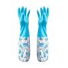 TRIXES Long Rubber Pond and Drain Gloves – Household & Garden Chores, Gardening, Weeding, Washing, Cleaning & Dishwashing – Extra Protection Slee