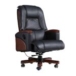 YT.JYUERI Relax Comfortably Safe Boss Chair Office Desk Chair High-Back Leather Electric Reclining Executive Swivel Thick Padding and Ergonomic D