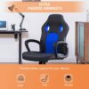 COMHOMA Office Chair, Ergonomic Gaming Chair for Home Office Computer Desk Chair with Armrest and High Back Support 30° Rocking Reclining Game Ch