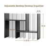 TY ARTS & CULTURE - Expandable Wood Desktop Storage Organizer Multipurpose Desk Bookshelf Display Shelf Rack Counter Top Bookcase for Office Home