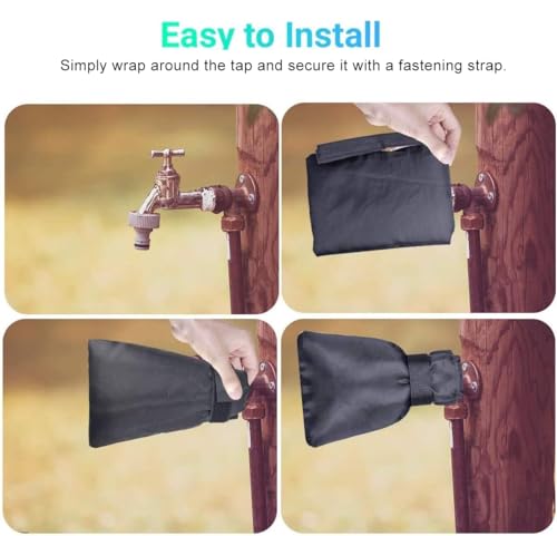 Outdoor Tap Covers for Winter, Reusable 1Pcs Large Outside Faucet Insulated Cover Socks for Freeze Protection Garden Hose Bibs Water Spigots Insu