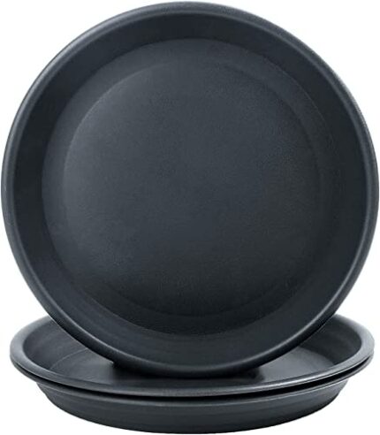 yingd Plant Saucer 20 cm, 3 Pcs Round Plant Pot Saucers, Sturdy Plastic Trays for Plants, Durable Thicker Flower Pot Saucers, for Indoors and Out