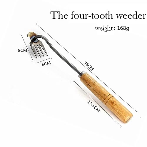 LPMXYW Weeding Tools For Garden Garden Weeder Tool Weeding Tool 4 Teeth Garden Root Remover Tool & Weeding Artifact Uprooting Multi Purpose Weede