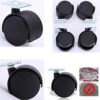 SKOAJAS Plate Casters 4 pcs Nylon Furniture Wheels Office Chair Caster,Swivel Double Wheel,Load 50kg,Replacement for Cots,Computer Desks,Sofa,Top