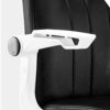 n/a Office Desk Chair Mid Back Leather Height Adjustable Swivel Ribbed Chairs Ergonomic Executive Conference Task Chair with Arms