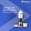 Bajaj Mixer Grinder Indian GX-3701 750W Nutri-Pro Feature 3 Jars Black UK & EU Factory Fitted Plug