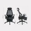 BZLSFHZ Reclining Computer Chair Home Minimalist Office Study Lifting Backrest Waist Swivel Chair Net Gaming Seat