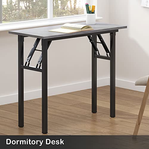 Need Small Desk 31 1/2" No Assembly Foldable Writing Table,Sturdy and Heavy Duty Folding Computer Desks for Small Space/Home Office/Dormitory AC5