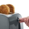Russell Hobbs 26063 2 Slice Toaster - Contemporary Honeycomb Design with Extra Wide Slots and High Lift Feature, Grey