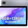 10 inch Tablet Android 12.0,6GB RAM 128GB ROM Expansion 1TB,AX WiFi,6000mAh Quick Charge,8MP+13MP Dual Camera,1280x800 IPS HD Glass Touchscreen,M