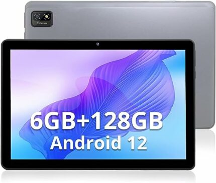 10 inch Tablet Android 12.0,6GB RAM 128GB ROM Expansion 1TB,AX WiFi,6000mAh Quick Charge,8MP+13MP Dual Camera,1280x800 IPS HD Glass Touchscreen,M
