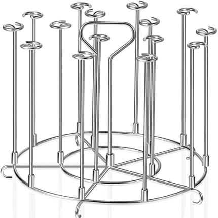 Stainless Steel Skewer Stand Kebab Skewers Rack Air Fryer Accessories Grill for 8 qt Air Fryer, for Kitchen Cooking BBQ