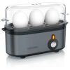 arendo - Electric Egg Boiler, Automatic Cooker with Warming Function for 1 to 3 Perfect Soft,medium and Hard Eggs, Indication Light, Water Measur
