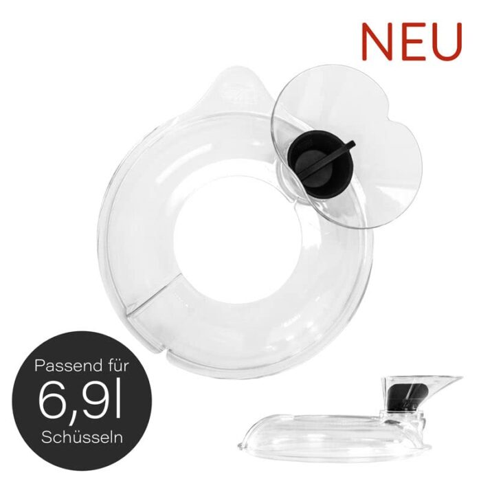 Splash Guard Accessories Compatible with KitchenAid, Mixing Bowl Food Processor Splash Guard Lid + Funnel, Artisan 6.9 Litres - Kitchen Aid Splas