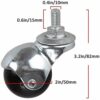SBTXHJWCGLD 4pcs Furniture Casters Swivel Ball Casters Wheels,Universal 360 Degree, With Threaded Rod,for Home Furniture,Office Table Cabinet,Cof