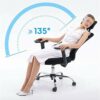 SLNFXC Ergonomic Office Chair High Back Mesh Office Chair Computer Chair Desk Chair with 3D Armrest and Adjustable Headrest, Ergonomic Curved Lum