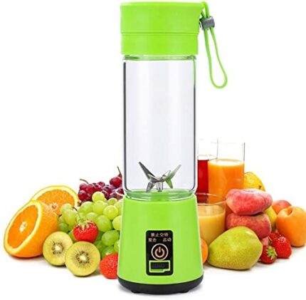XuRX 380mL Personal Blender, Portable Juicer Cup/Electric Fruit Mixer/USB Juice Blender, Rechargeable, 6 Blades in 3D for Superb Mixing (Color :
