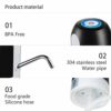 Water Dispenser Electric Portable USB Charging Water Bottle Pump（Black)