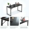 WALNUT Computer Desk 43" Wide Desktop Office Desk Waterproof Steel Frame Laptop Table Modern Style Study Table For Home Office (Color : A, Size :