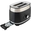 T4tec TT - TOT827BL2SL 2 Slice Toaster - Black and Stainless Steel