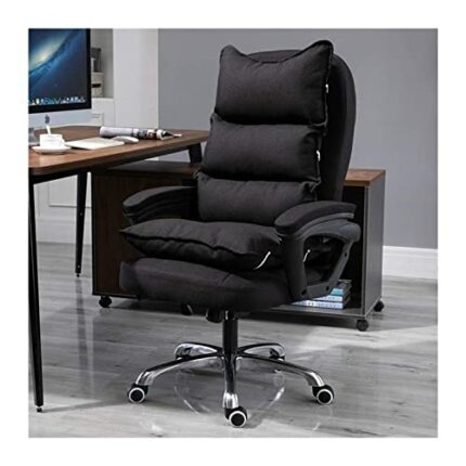 WZLYHD Desk Chair Fabric Computer Chair, Home Leisure Boss Chair, Office Swivel Chair Reclining Chair Headrest Removable And Washable