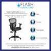 Flash Furniture Mid-Back Transparent Black Mesh Multifunction Executive Swivel Ergonomic Office Chair with Adjustable Arms, Metall, 58.42 x 72.39