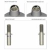 SPARES2GO Aluminium Chef K Beater for Kenwood Stand Mixer Whisk Attachment A701 A901 KM (Replacement for Circlip Type)