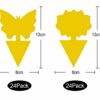 48Pcs plug-in fly trap yellow plates yellow sticker protection plant from the mosquito aphids, leaf flies and vermin, ideal for plants on the bal