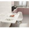 SKOAJAS White Wall Mounted Floating Folding Desk,Drop-leaf Dining Table,Fold Down Hideaway Workbench,for Small Spaces,Bedroom,Home Office,Balcony