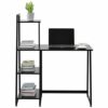 HDDFG Computer Desk With 4 Tier Storage Shelves Bookshelf PC Gaming Study Laptop Corner Table for Home Working Workstation Writing