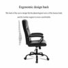 CZDYUF Executive Office Chair Wide Seat Swivel Rolling Chair Ergonomic Desk Computer Chair High Back & Lumbar Support Arms for Home Office Black