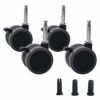 GTYT 4PCS Casters Universal Rotary Brake 8mm Long Rod Casters Accessories Furniture Long-term Use, 2Inch