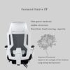 TJLSS Reclining Office Desk Chair Adjustable High Back Ergonomic Computer Mesh Recliner Home Office Chairs with Footrest and Lumbar Support (Colo