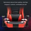 FMXQYH Gaming Chair for Adults, Ergonomic Office Chair with Footrest, PU Leather Material Computer Chair Can Be for Office, Home and Playing Game