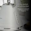 Tower T10074GRY Ash Rapid Boil Pyramid Kettle with Easy Open Lid, Removable Filter, 1.7L, 3KW, Grey and Chrome