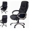 QQW Office Chair Home Gaming Office Chair Pu Leather Swivel High Back Black Heavy Duty