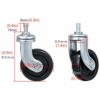 SKOAJAS Plate Casters Wheels Swivel Caster Wheels for Furniture,Universal Moving Wheel,Beauty Salon Trolley Wheels,Kitchen Storage Rack Caster,Sh